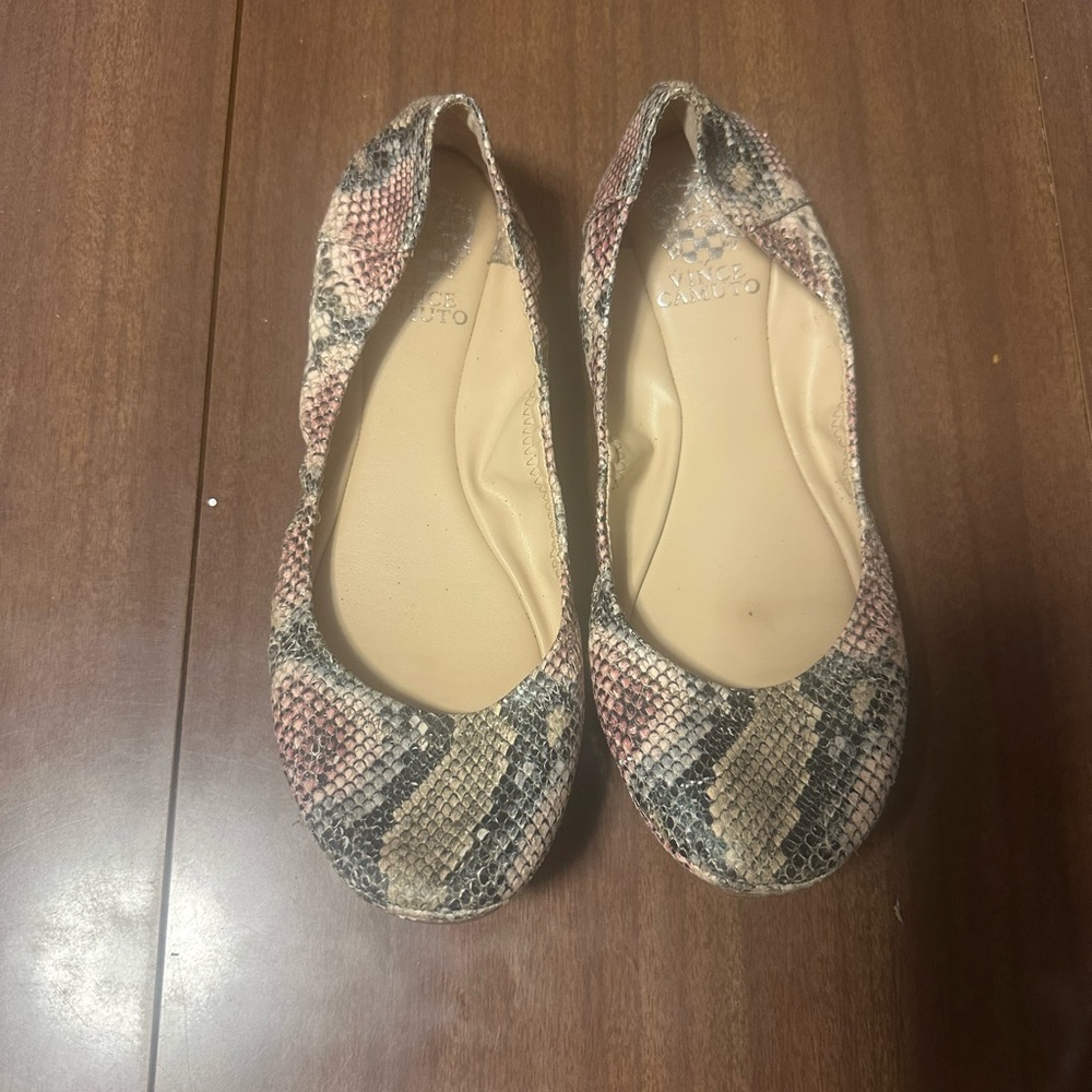 Vince Camuto Snake Print Flats - Multicolor